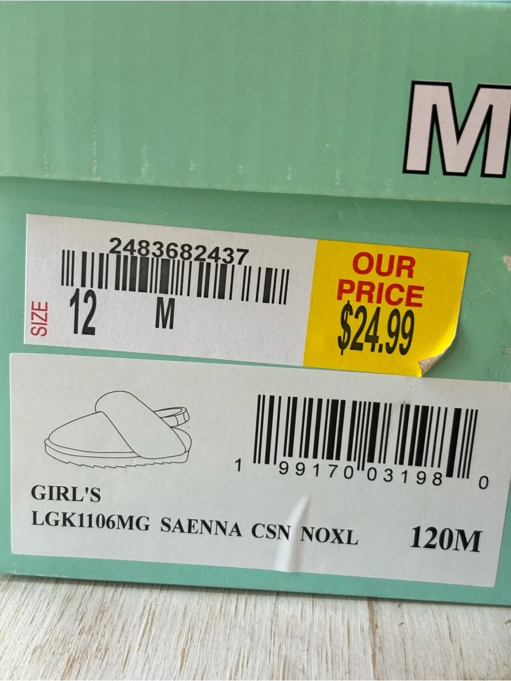 MIA Girls Tan Faux-Fur Lined Slip-On Slippers